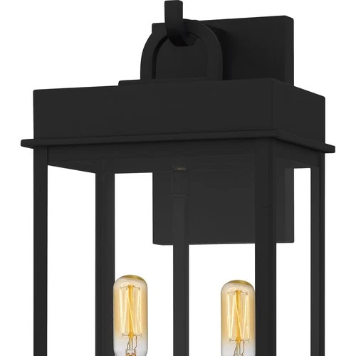Matte Black  Outdoor Wall Lantern from the Carmen Collection - Picture 5 of 5