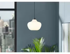 Home Decorators Pompton 1-light Pendant Light Fixture With White Glass Shade