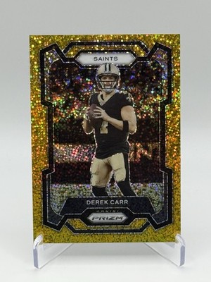2023 Panini Prizm - Derek Carr #213 Gold Sparkle Prizm /24