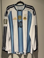 Argentina 2026 Adidas Authentic Home LS Soccer Jersey Shirt Badge Messi #10 XL