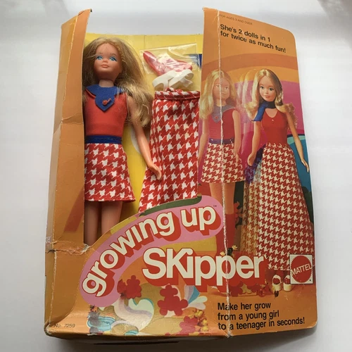 Vintage Growing Up Skipper Doll Mattel #7259 1974 Box Rare Vintage Read