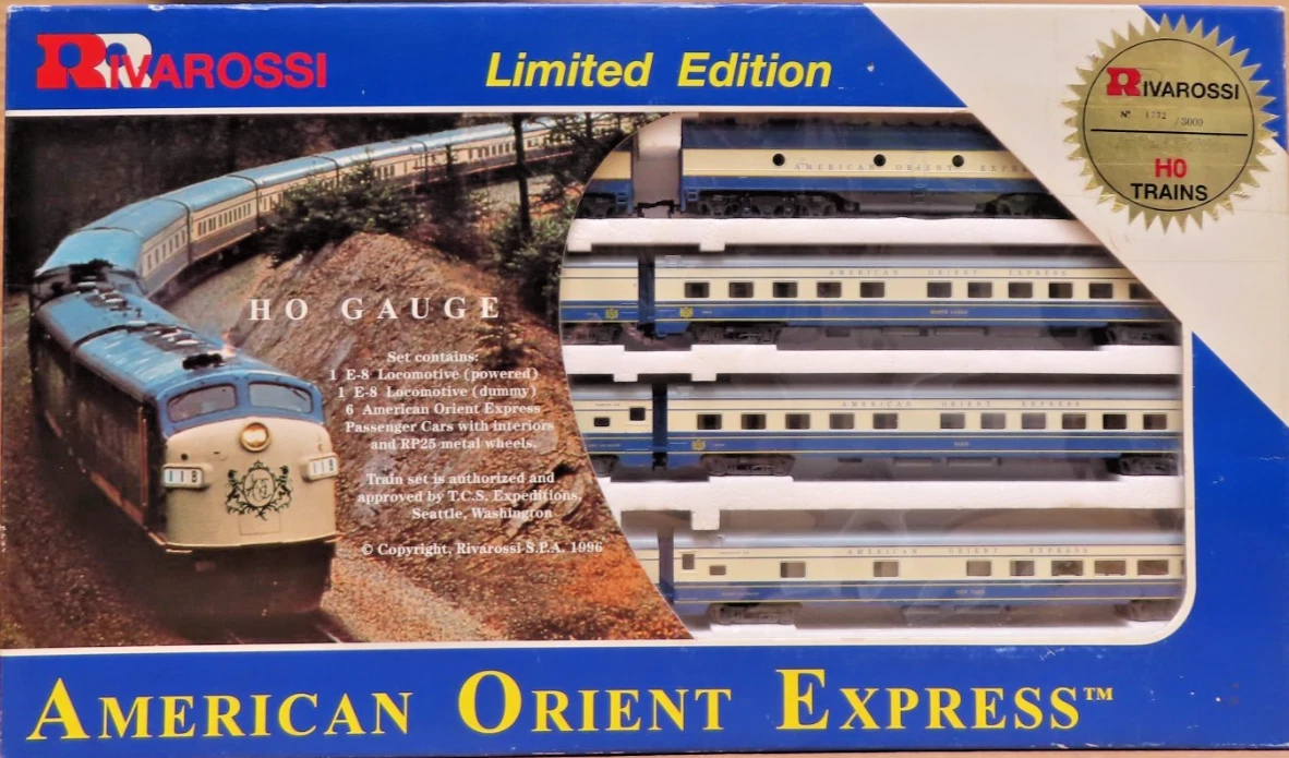 Orient Express HO Vintageless Model Railroad Passenger Cars for