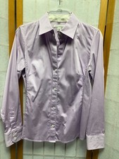 Banana Republic Tailored Stretch Purple Button Down Shirt Women Size M