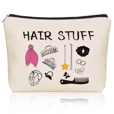 Mom Gifts Hair Stuff Makeup Bag: Hair Accessories Themed Cosmetic & Toiletry ...