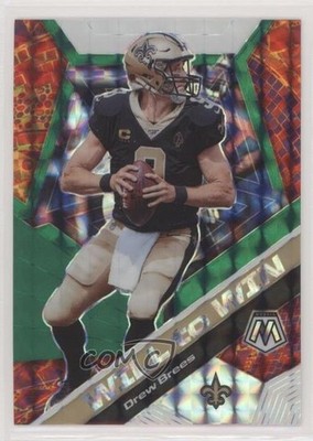 2020 Panini Mosaic Will to Win Green Mosaic Prizm Drew Brees #WW15 HOF 5p5