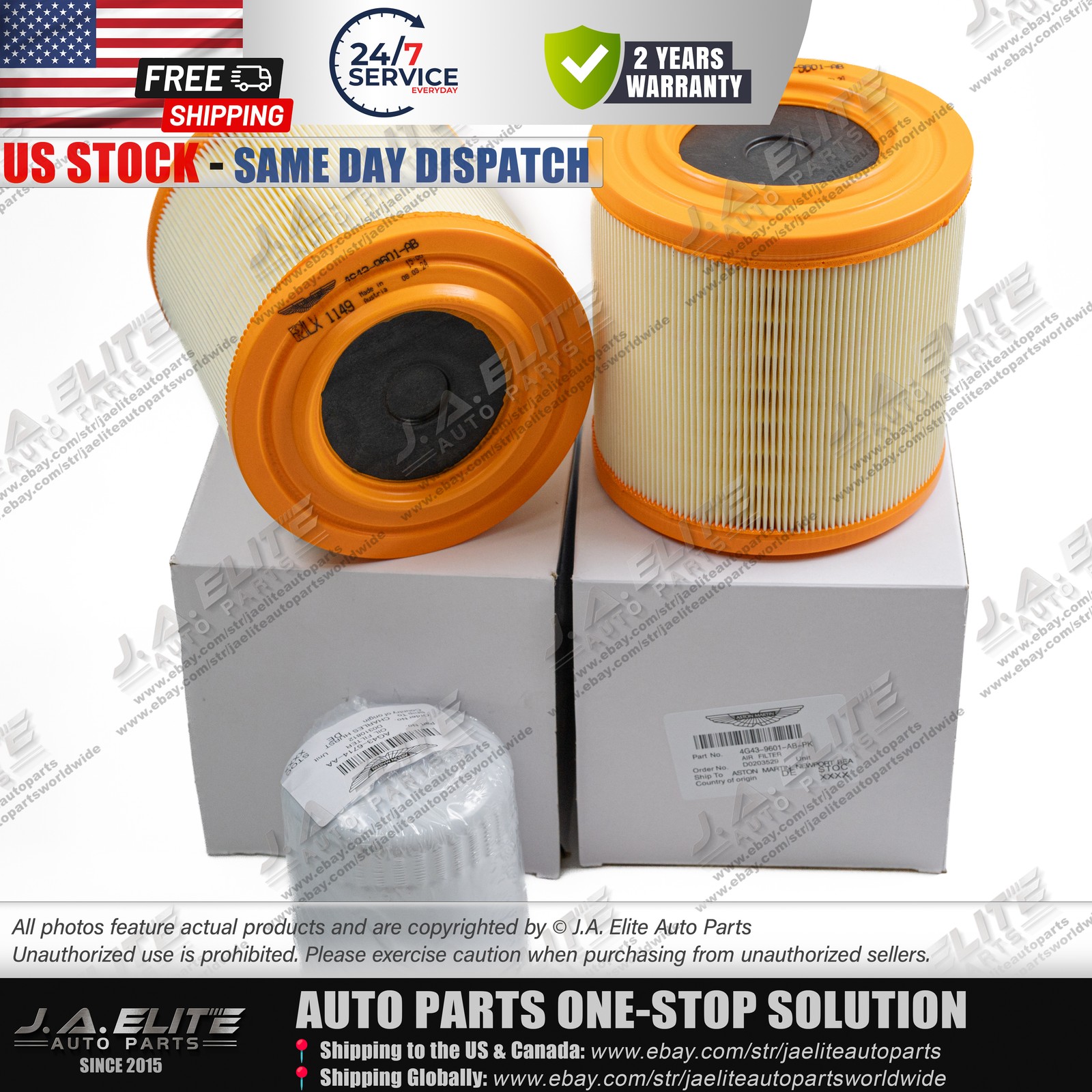 3pcs Genuine Air Filter & Oil Filter for Aston Martin Rapide DB9 DBS V12