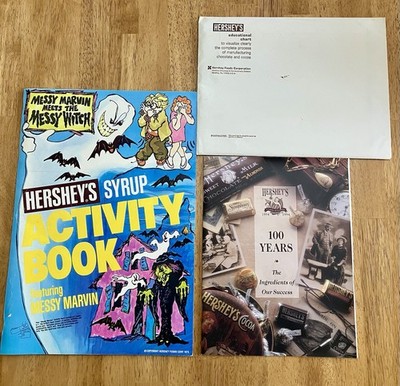 Hershey s Vintage Antique Collectible Lot 1968-1994 Syrup Book Messy Marvin