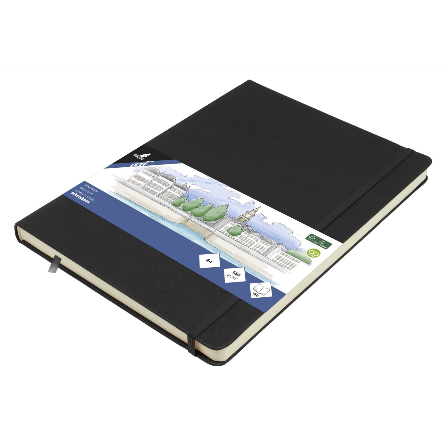 Cahier de croquis kangaro A4 évite les pages cornées grâce à sa couverture rigide PU