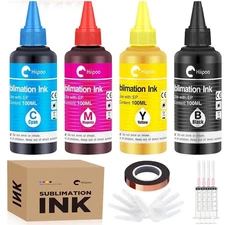 4 Pack Sublimation Ink Refilled for ET2400 ET2720 ET2760 ET-2803 XP4100 400ML