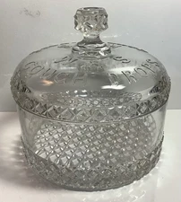 MT1093 Vintage W & S Cough Drop Glass Container - Advertising - Chip