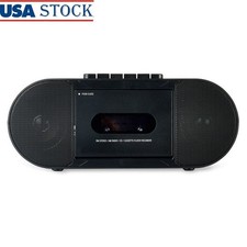 Portable CD Cassette Boombox Bluetooth Radio Recording AUX Headphone Jack AM FM