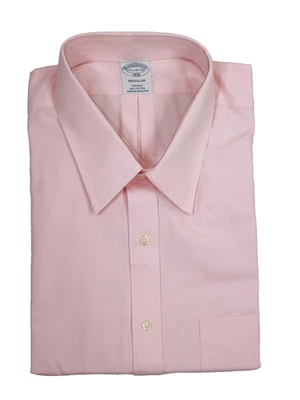 Brooks Brothers REGULAR Non-Iron All Cotton 17.5-32/33 Forward Point Collar Pink - Image 1 of 4