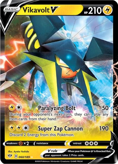 Vikavolt V Ultra Rare SWSH03: Darkness Ablaze 060/189 NM