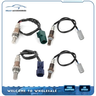4pcs Upper & Lower Fits 08-10 Nissan Frontier 4.0L 02 Oxygen O2 Sensor A/F Ratio