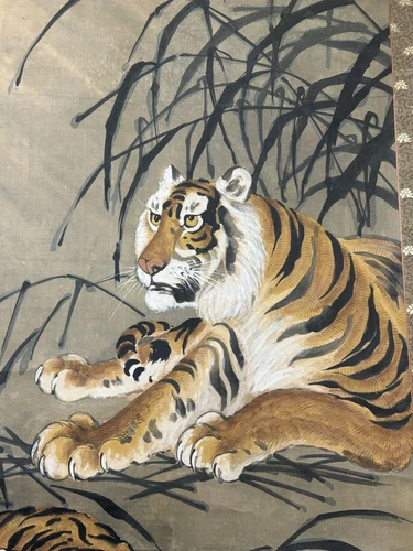 Tiger Hanging Scroll With Box - Picture 6 of 16