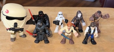 2011 Hasbro LFL Galactic Heroes Star Wars Set: Vader, Chewie, Plus Funko Bobble!