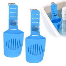 2-Pack Silicone Toilet Tank Tablet Holder  2-Pack Rustproof Hook, Blue
