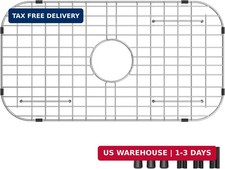 Sink Protector Grid 26-1/16" x 14-1/16", Centered Drain with Corner Radius 3-1/2