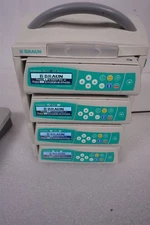 4 X B Braun Infusomat Space Pumps 8713051U W/ Docking Station
