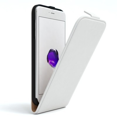 Tasche für Apple iPhone 8 / 7 Plus Flip Case Schutz Hülle Handy Cover Weiß