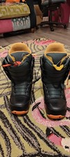 Burton Ruler Snowboard Boots Men’s UK 9.5 Black Orange Speed Zone