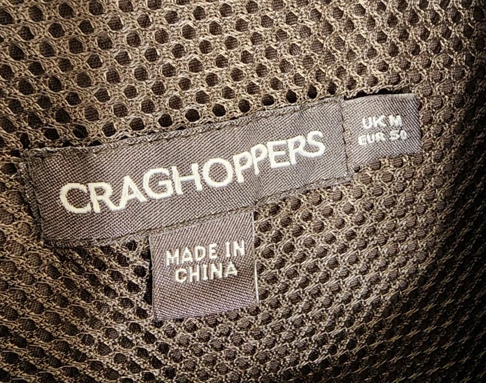 Camisa Craghoppers Adventure III Para Hombre Mediana Marrón Nosilife Utilidad Safari Trek Foto 3 de 4