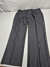 VTG Ralph Lauren Dress Pants Men's 46x37 Black Wool Cashmere Unhemmed NWT