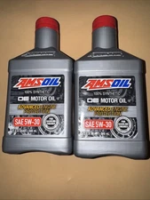 Lot of 2 Unopened 1 QT AMSOIL Synthetic SAE 5W-30 Motor Oil
