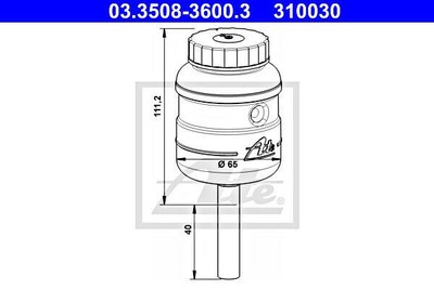 ATE brake fluid balancing tank for Mercedes R198 W120 W121 0004311202