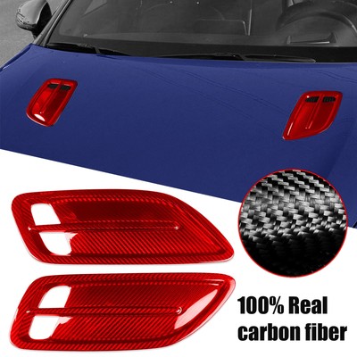 Red Dry Carbon Fiber Front Hood Engine Vent Cover Für Kia Stinger GT1 GT2 18-23