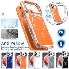 Transparent Dual-color Magsafe Case Fr iPhone 17 16 16e 15 14 13 12 Pro Max 11