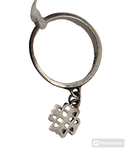 JAMES AVERY Jerusalem Cross Dangle Ring 925 Sterling Silver RETIRED Size 5 - Picture 8 of 12
