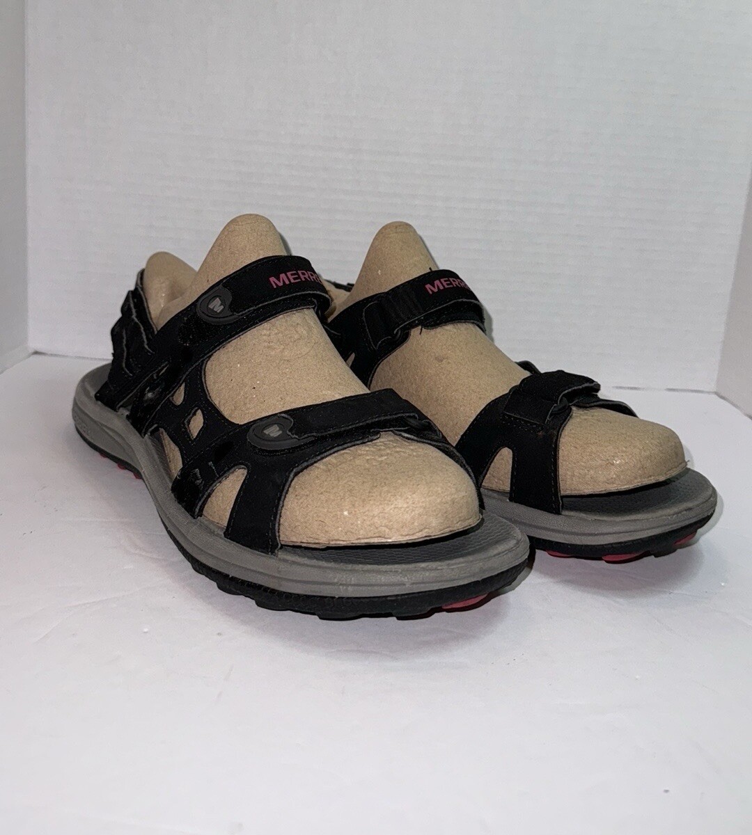 BQ30 Merrell Cedrus Sandali Escursionismo Sport Convertibili Nero Rosa Rosso