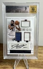 KARL-ANTHONY TOWNS 2017-18 NATIONAL TREASURES AUTO TRIPLE JERSEY /25 BGS MINT 9