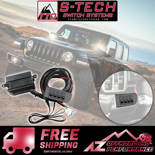 S-Tech 4 Green Switch Kit w/ Relays & Fuses for '18-'23 Jeep Wrangler ...