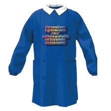 Grembiule Scuola elementare made in italy cotone grembiulino divisa Blu Bambino