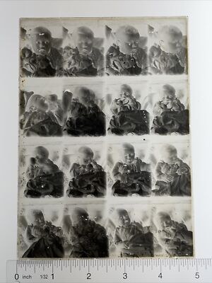 5x7 Glass Negative Early 1900s Infant Baby Playing Toys Teething Multi Photo