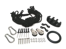 Pactrade Marine Kayak Boat Anchor Trolley Kit SS 316 Hardware Rope Screws Rivets