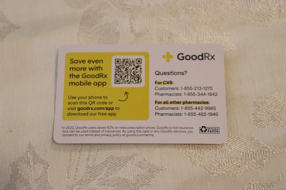 GoodRx Pharmacy Prescription Savings Card WalMart Walgreens Rite Aid ...