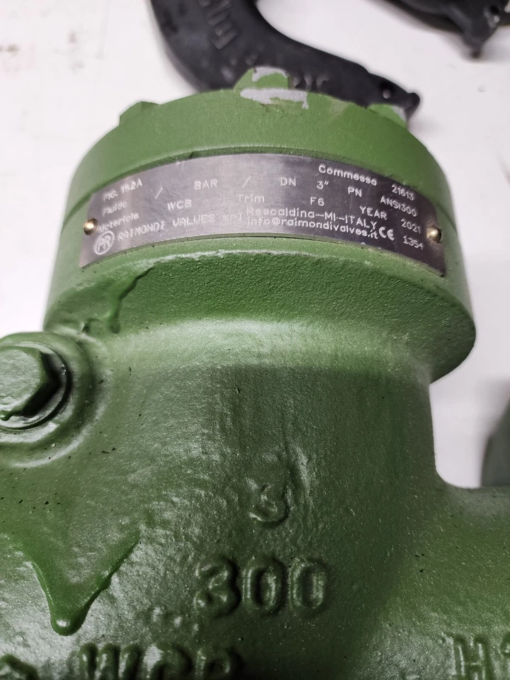 Raimondi 3" Fig 182A Swing Check Valve ANSI #300 Flanged WCB Steel Green H110 x1 - Image 2 of 3