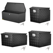 VEVOR Trailer Tongue Tool Storage Box Aluminum Alloy/Steel + Lock Keys 4 Sizes
