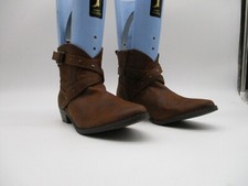 Arizona Jean "Bitty" Brown Straps Zip Buckle Boots Youth Girls Size 3 M