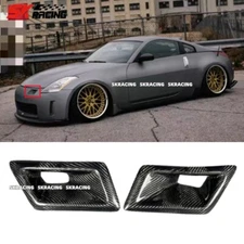 Carbon Fiber Bumper Air Duct Intake Vent Covers Pair For 03-2009 Nissan 350z z33