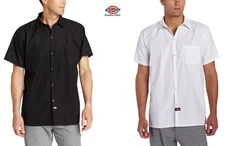 Dickies Cook Shirts Short Sleeve With Snap Buttons XS-5XL DC125
