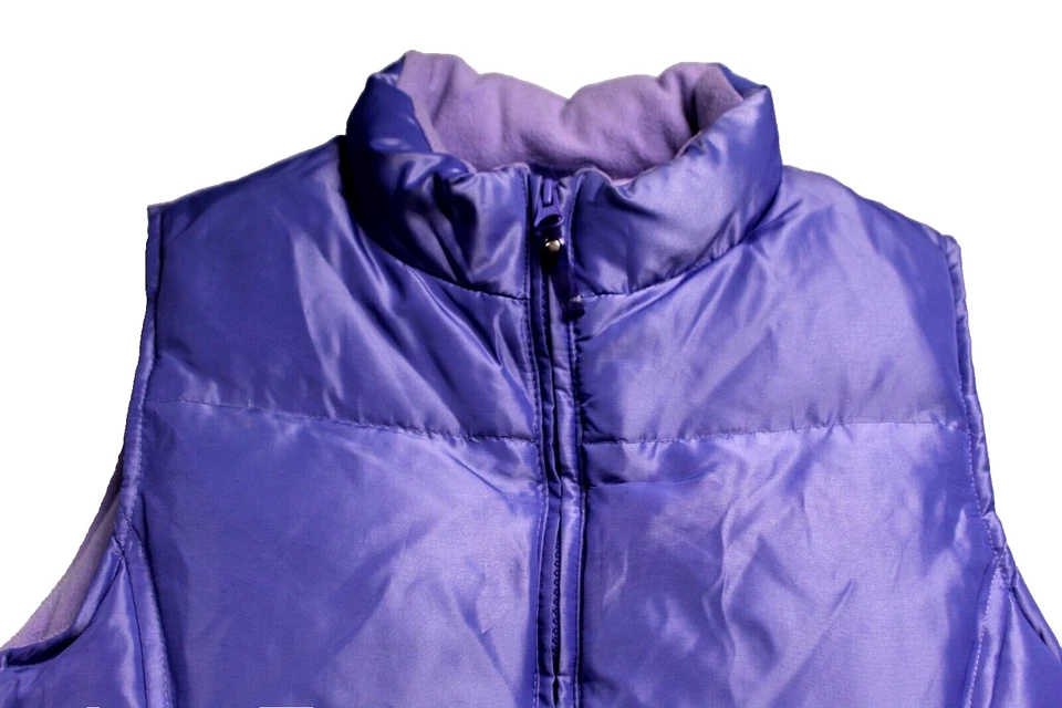 CHALECO ACOLCHADO GAP niña talla XXL púrpura brillante plumón relleno forro polar Foto 2 de 4