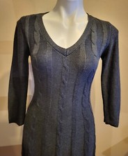 Nine West Sweater Dress Size Medium Charcoal
