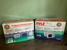 New Pyle 3.5'' Box 200 Watt 3-Way Waterproof Mini Box Speaker System Package 4