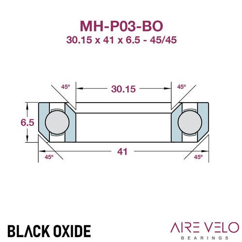 Black Oxide Headset Bearings 1.1/8" 1.1/4" 1.1/2" 41.8 47 51.8 52 - Picture 17 of 37