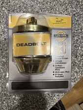 Defiant Single Cylinder Polished Brass Deadbolt