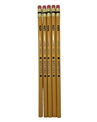 Vintage Cascade Brand C120 Soft Loose Wood Pencils Unsharpened Lot Of 5